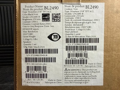 BenQ BL2490 23.8'' LED LCD Monitor 1080p BL2490     ️    ️ SEALED    ️    ️