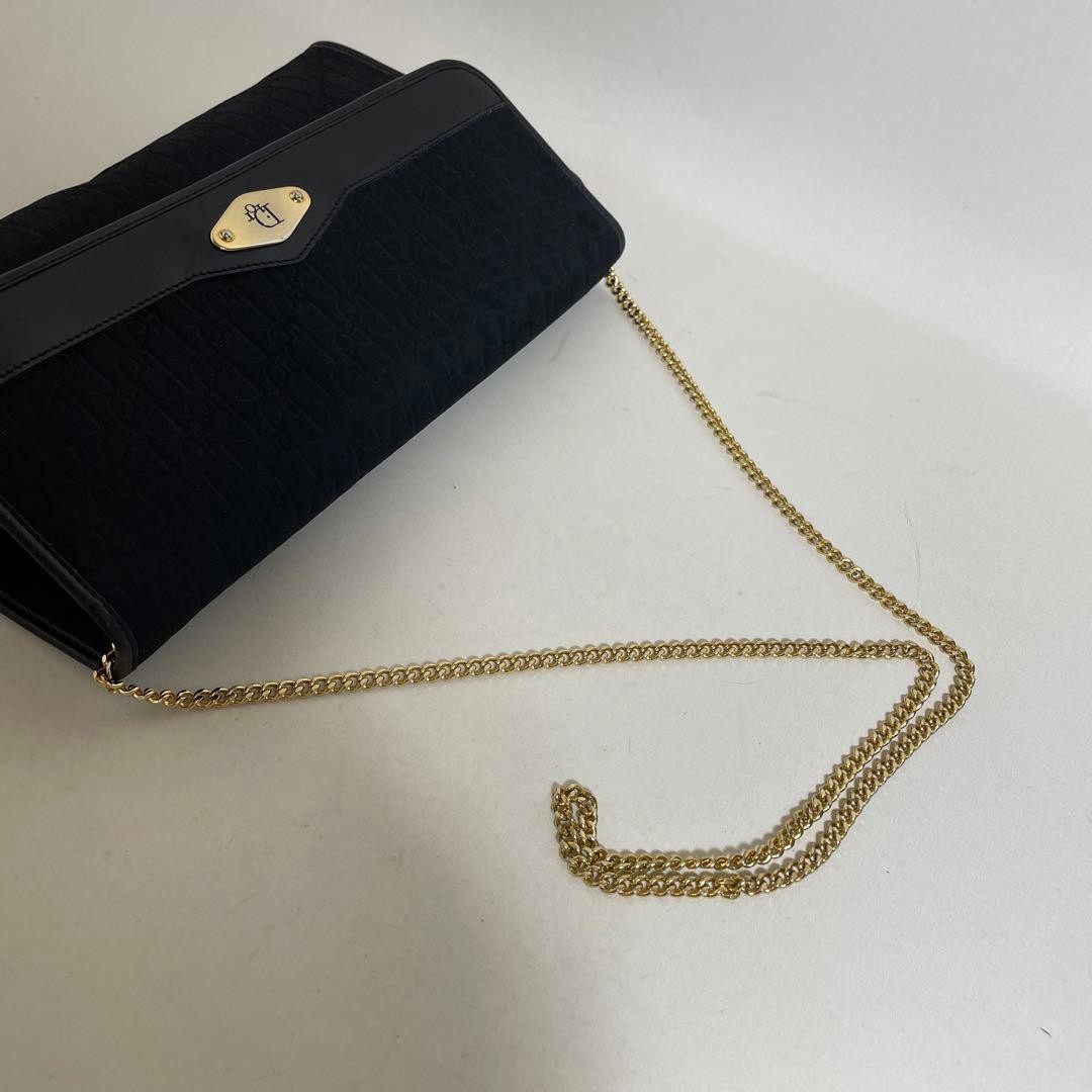 Christian Dior Shoulder Bag Canvas Genuine Leather Black Trotter Authentic thumbnail 16