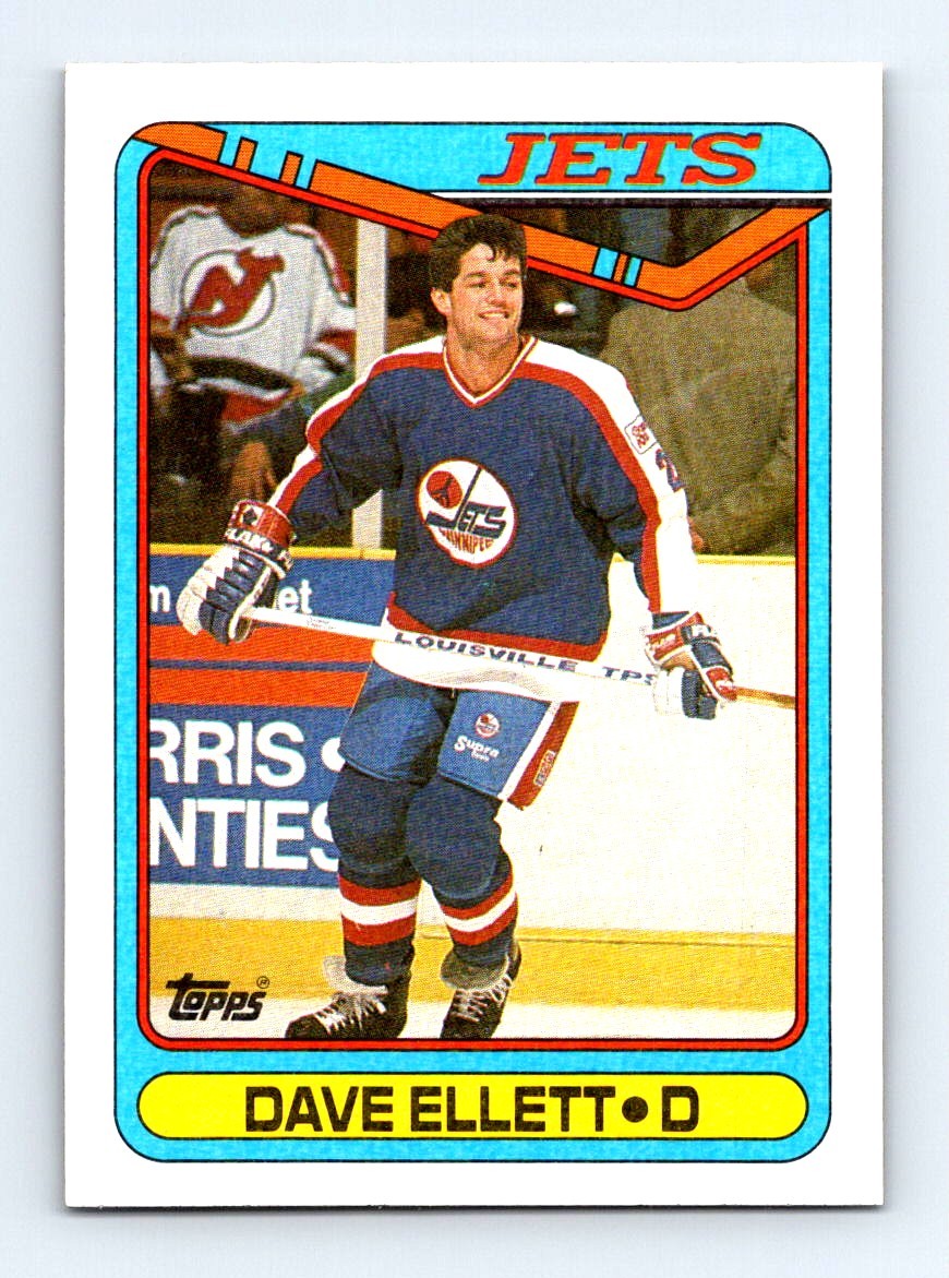 #104 1990-91 Topps Dave Ellett Winnipeg Jets