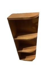Vintage Mid Century Danish Scandi Eckschrank Bücherschrank Eiche Stil Schrank Regal