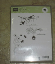 Stampin' Up Stamp Set Hostess Up in the Air Set of 3 Birds Flowers Welcome