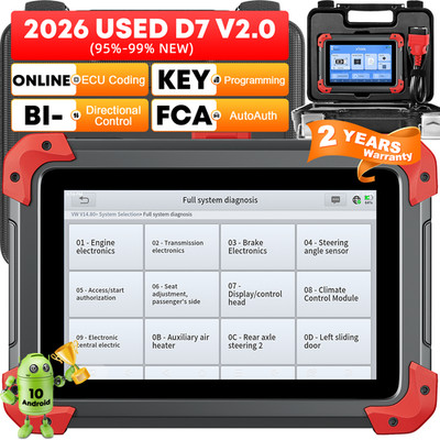 XTOOL USED D7 V2.0 Auto Full System Diagnostic Tool OBD2 Scanner Bi-directional