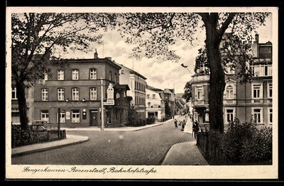 AK Sangerhausen, Konditorei-Kaffeehaus Kolditz in der Bahnhofstrasse 1942 