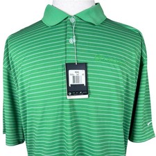 Nike Golf Mens XXL Buick Invitational Green Striped Polo Shirt 206452-349 NWT