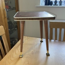 Mid Century Copper Topped Side Table Plant Stand Mid Century Modern