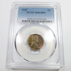 1935 P PCGS MS64 BN Brown - Toned Lincoln Wheat Penny Cent 1c US Coin #60466B