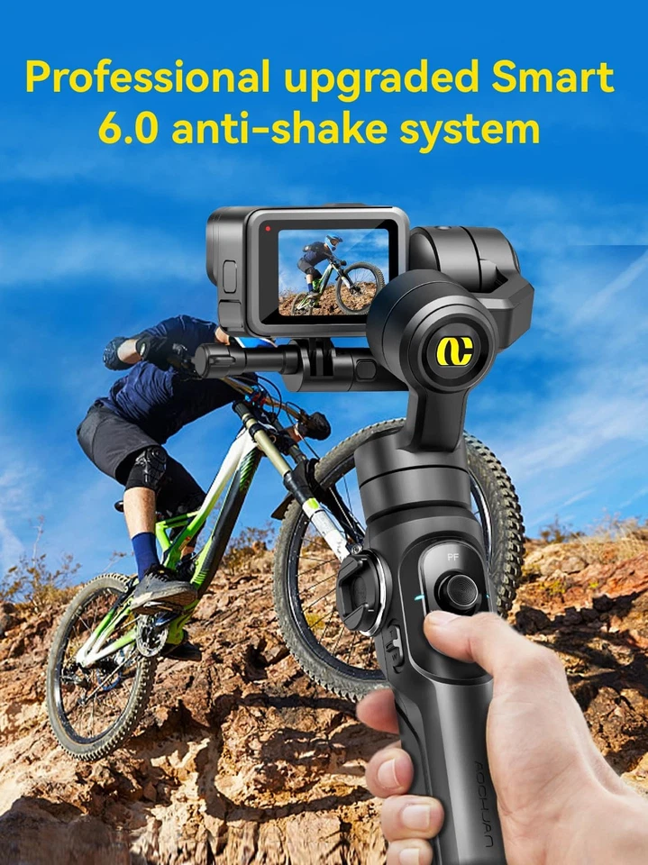 AOCHUAN Gimbal Stabilizer for Go Pro, Handheld Gimbal with 360° Rotation for ... - Image 2 of 4