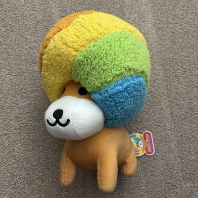  RARE  Afro Ken San-X BIG Plush 16in Rainbow Afro Dog Kawaii NEW WITH TAGS