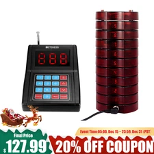 TD165 Pagers for Restaurants Wireless Pager System Queuing 10 Buzzers Food Truck