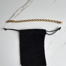 Gold Tone Stainless Steel Rope Chain Bracelet...