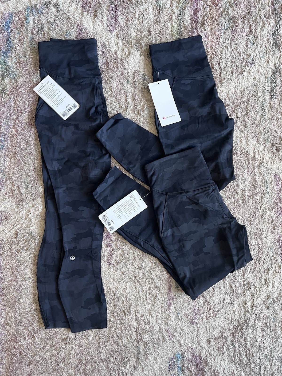 ALTRA Lululemon Base Pace High Rise Tight 25” Heritage Nero Carbone Mimetico Taglia 6 Nulux