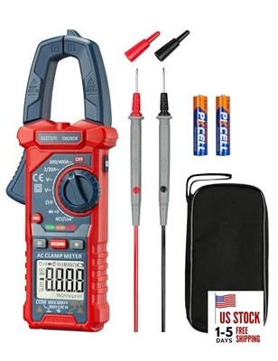  Digital Clamp Meter Multimeter Amp Voltage Tester Auto 2000 Counts Blue