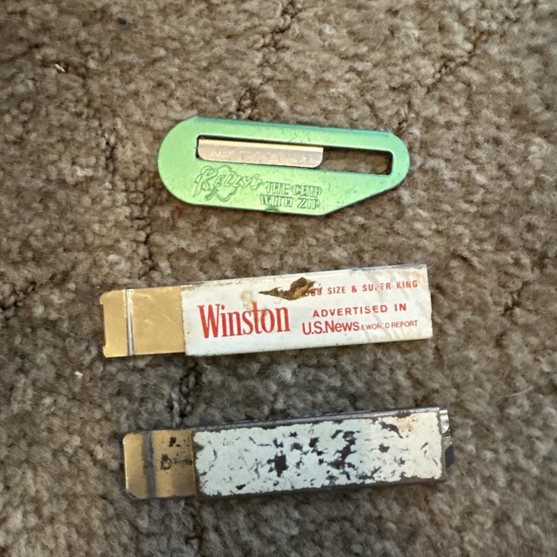 Vintage Advertising Razor Box Cutter Knife Winston, Kellys And Blank Lot Of 3
