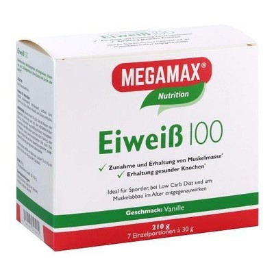 EIWEISS 100 Vanille Megamax Pulver 7X30 g PZN 10133570