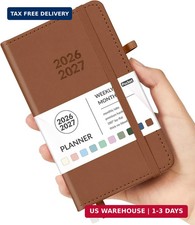 Pocket Planner, 2026 2027 Calendar, Small Planner Weekly Monthly 3.5" x 6", Ju