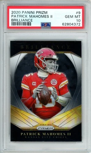 Patrick Mahomes 2020 Panini Prizm Brilliance #9 PSA 10 Kansas City Chiefs
