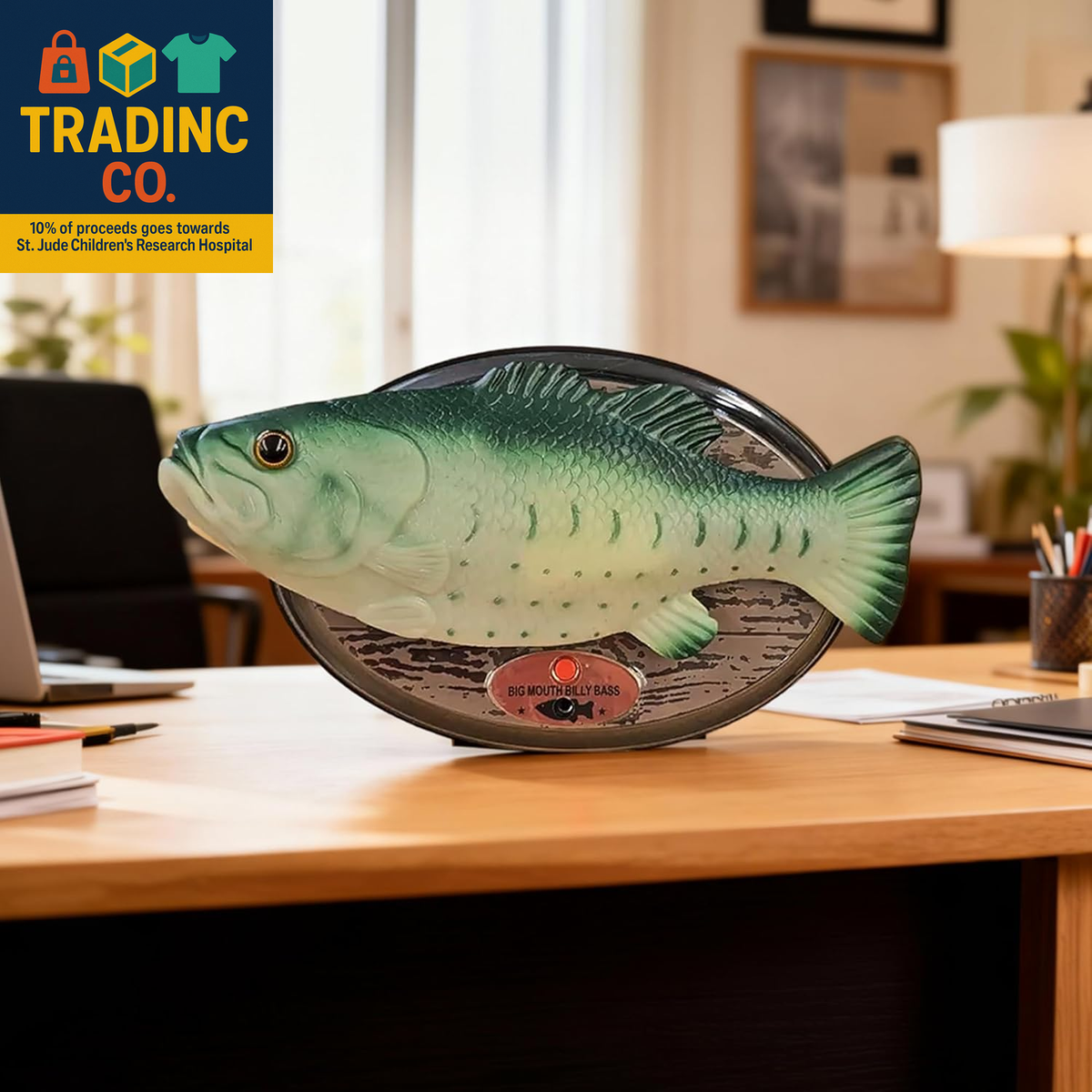 Big Mouth Billy Bass Singing Fish Gift Set with Largemouth Bass 3D