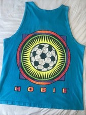 Vintage Hobie Shirt Surf Tank Top Sailing Mens XL USA Made 80s Bright Graphics