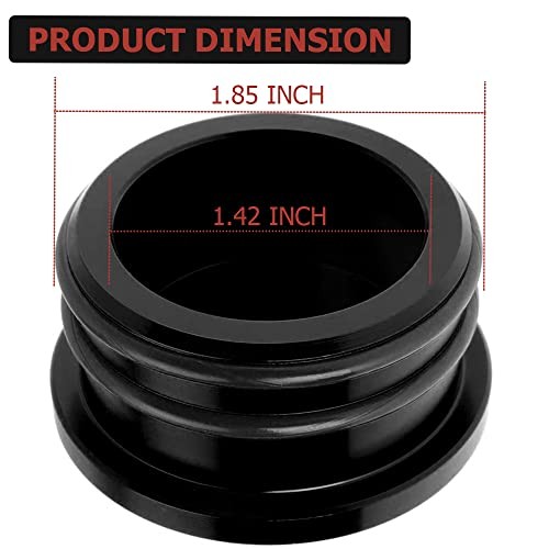 Bouchon de cache de fiche de résonateur turbo, bouchon de couvercle de fiche de résonateur de billet en aluminium noir - Photo 5 sur 8