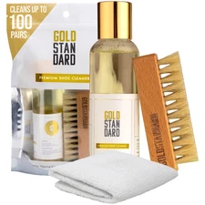 Premium Shoe Cleaner Kit Brush & Solution - Leather, Suede, Canvas, Sneaker