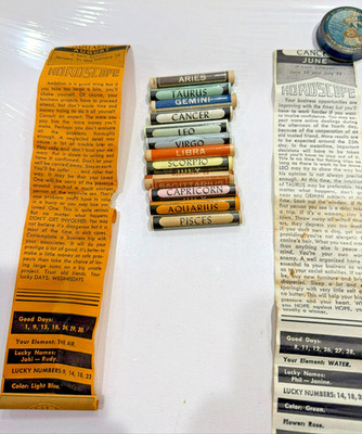 1632 ~ Vintage 1940's Horiscope Fortune Rolls for Arcade Games - Complete set 12