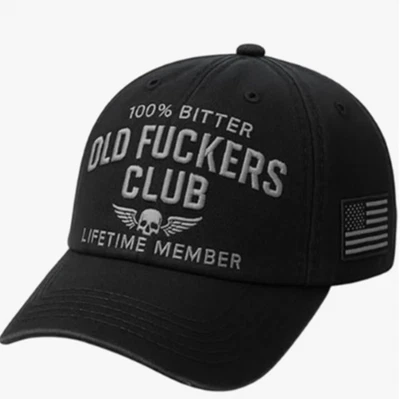 MARKENLOS Old F*ckers Club-Baseball Cap,lustige Baseballkappe für Herren,Lifetime Embroid