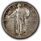 1924-D 25c Standing Liberty Silver Quarter - AU - SKU-Y6405