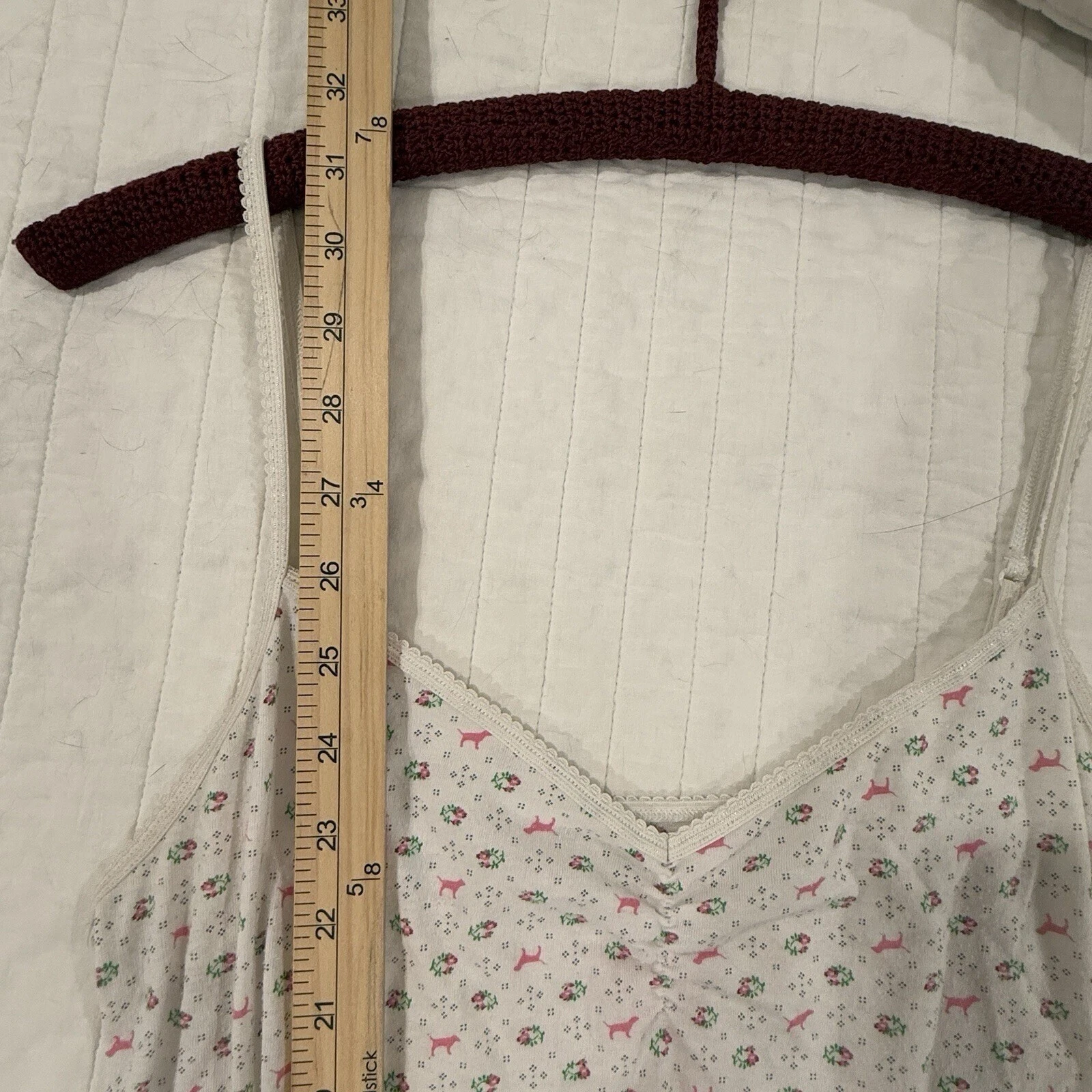 UNDERCOVER Abito ROSA Victorias Secret a punta in maglia bambina vita bassa nighty Y2K taglia M