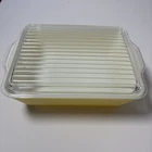 Vintage 1.5 qt Pyrex Yellow Casserole Dish with Ribbed Lid 503-C