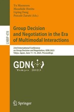 Yu Maemura (u. a.) | Group Decision and Negot...