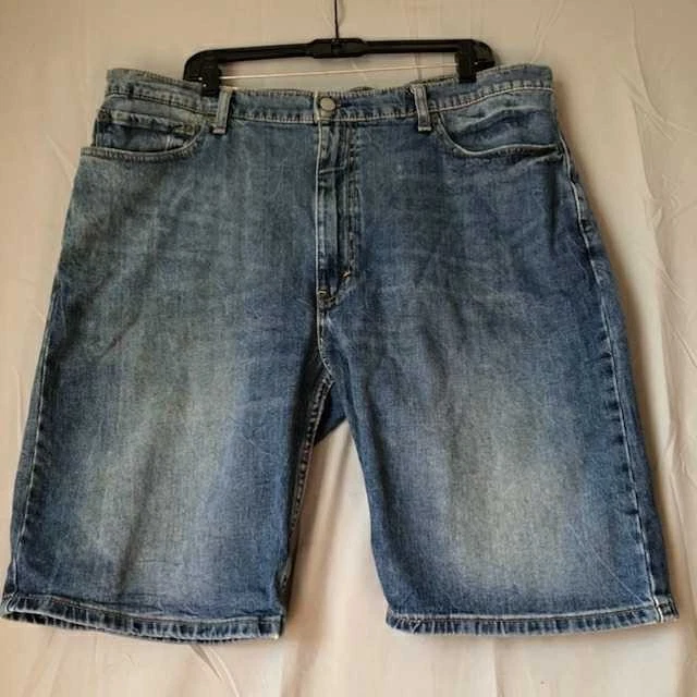 Pantalones cortos de jean Levis 505 azules para hombre talla 40 lavado oscuro vintage Foto 2 de 4