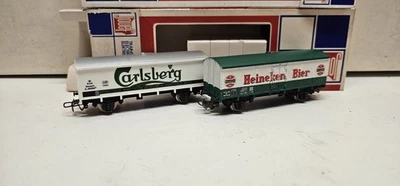 Jouef Lot de 2 Wagons Couvert En HO - Photo 1/3