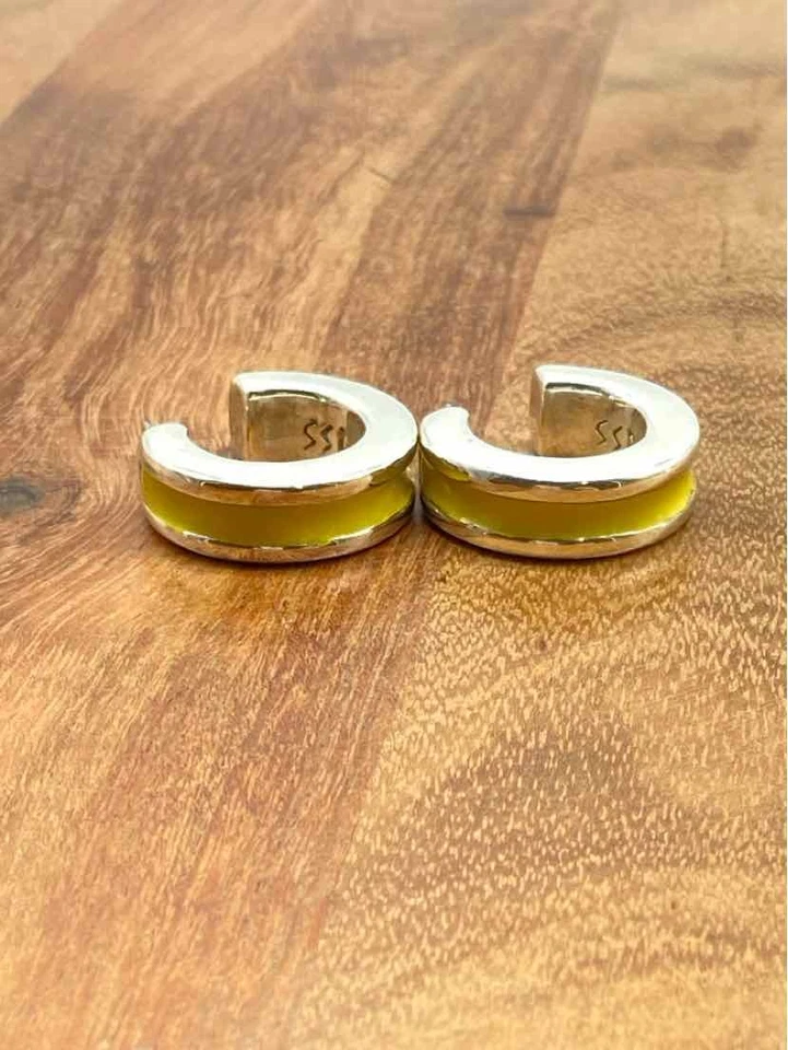 Pendiente aro Simon Sebbag plata 925 esmalte usado Foto 2 de 4