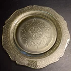 Vintage 1930s Federal Glass Amber Depression Glass Patrician Spoke Plate