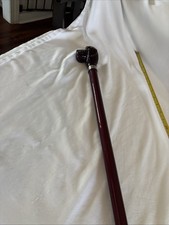 37" Vintage Dog Head Handle Nautical Style Black/brown Wooden Walking Stick Cane