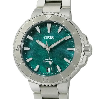 ORIS Aquis 01 773 7770 4137 Green Automatic Used Wrist Watch