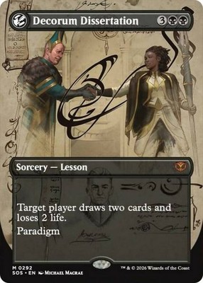 x1 Decorum Dissertation - Borderless M MTG Secrets of Strixhaven M/NM, English