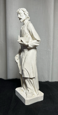 Vintage Saint Joseph the Worker Statue with Saw & Plane 8