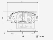 Febi Bremsbeläge Satz Vorne Bremsklötze für TOYOTA YARIS (P21, PA1, PH1) 196400