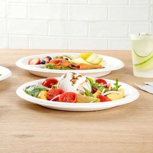 Jena Eco Compostable Microwaveable Strong 9" 150 Plates And 18 cm 100 Bowls - Picture 4 of 9