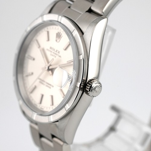 ROLEX Oyster Perpetual Date Engine Turned Bezel 15210 Warranty 1997 SN/#W - Picture 16 of 24