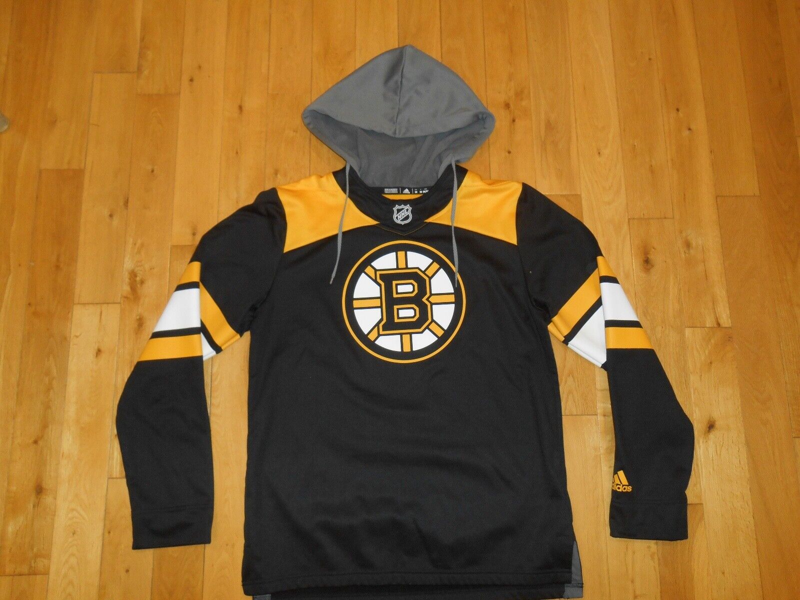 Adidas BOSTON BRUINS Black Platinum Jersey Pullover Hoodie