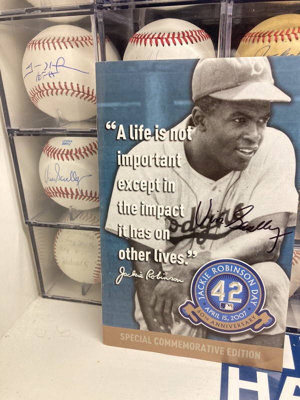 Vin Scully signed program 