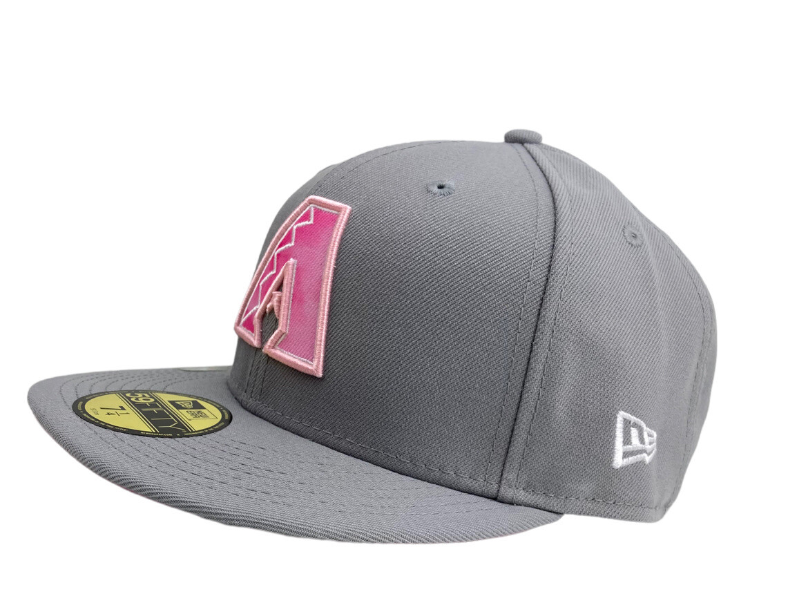 【US限定】NEW ERA 59FIFTY Arizona Diamond Backs Gray&Pink Arizona Diamondback Mother' Day Gray, pink UV New Era