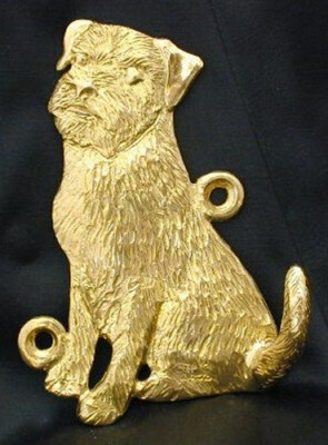 BORDER TERRIER Hook in Bronze