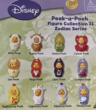 Tomy Disney Peek A Pooh Figure Collection Zodiac Series 1" figures