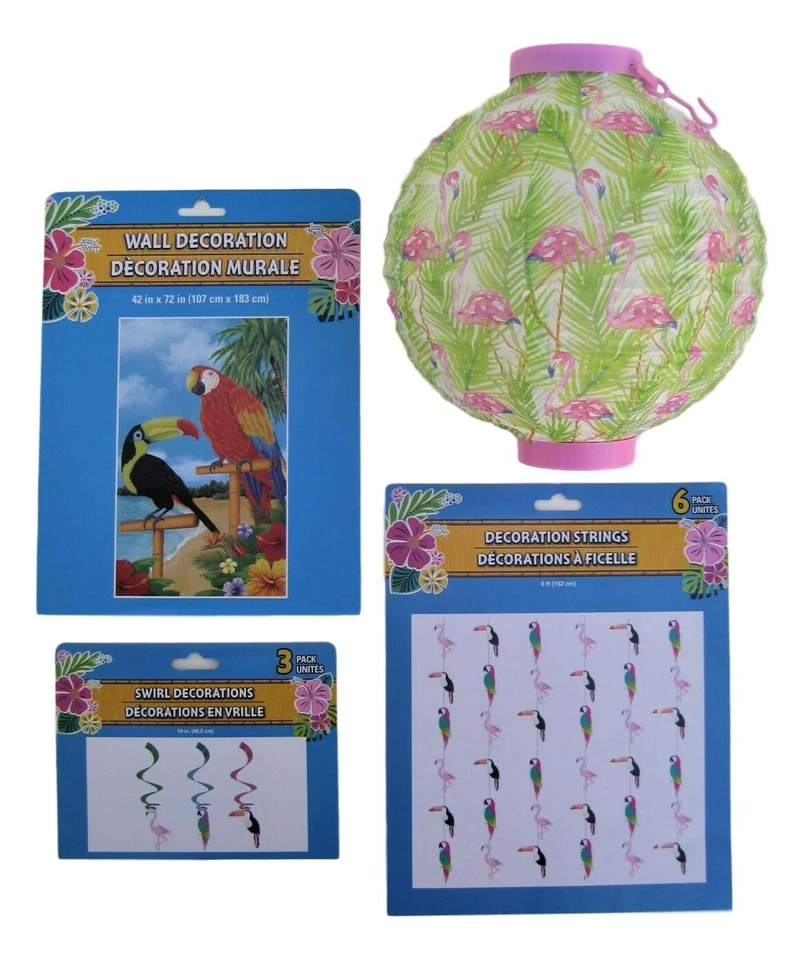 Tropical, Flamingo Party Supplies, with Complete Table Settings and Decorations - Image 3 of 4
