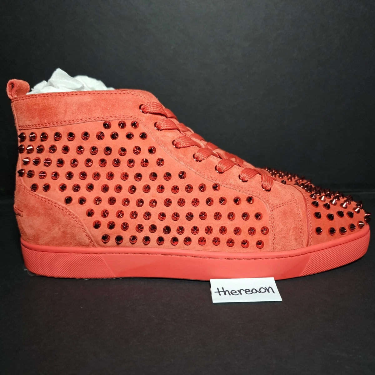 Louis spikes men's flat red clearance