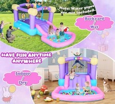 Inflatable Bounce House for Kids with Ball Pit Waterslide Park for Kids Party  