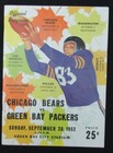 September 28, 1952 Chicago Bears vs. Packers Nfl Football Game Program 194105